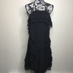5 x $20 white house black market ruffle dress open back